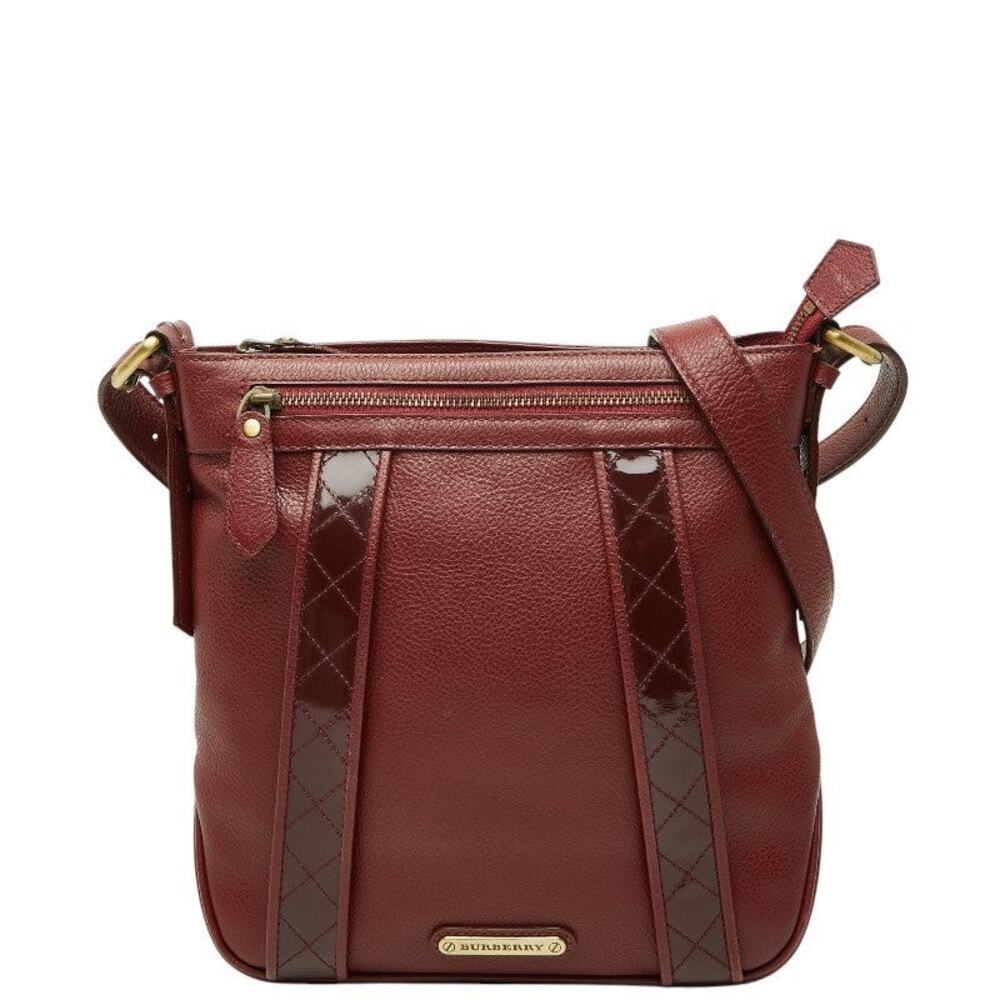 Burberry Leather Shoulder Bag Red